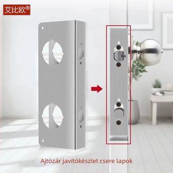 Ajtózár javító lemezfedél – 304 rozsdamentes acél, modell 304-115, Safe and Secure, modern egyszerű stílus