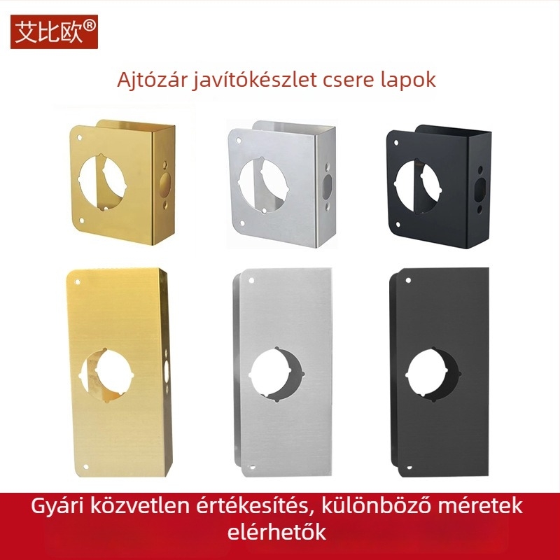 Ajtózár javító lemezfedél – 304 rozsdamentes acél, modell 304-115, Safe and Secure, modern egyszerű stílus