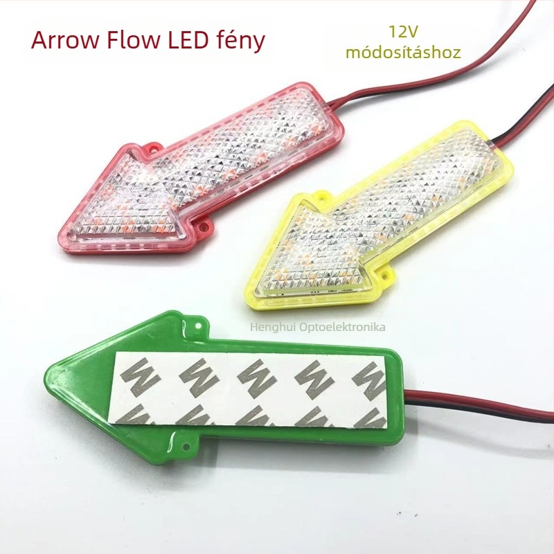 Nyíl alakú LED irányjelző lámpa motorkerékpárhoz, 12V, 5W, 4300K, általános kompatibilitás