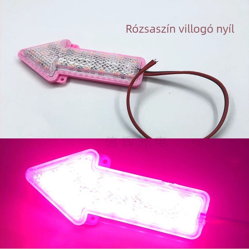 Nyíl alakú LED irányjelző lámpa motorkerékpárhoz, 12V, 5W, 4300K, általános kompatibilitás