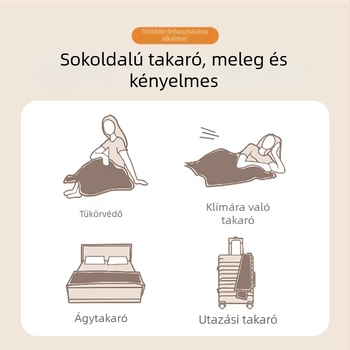 Capybara rajzfilm mintás flanel takaró, vastag téli használatra, irodai pihenő és kanapéra