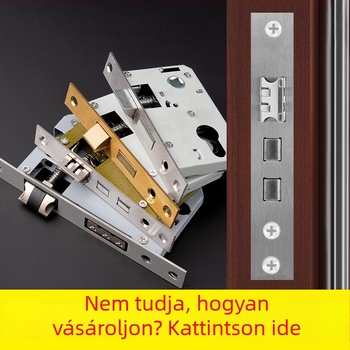 Fa beltéri ajtó zártest, rozsdamentes acél, modell 8-967, modern egyszerű stílus
