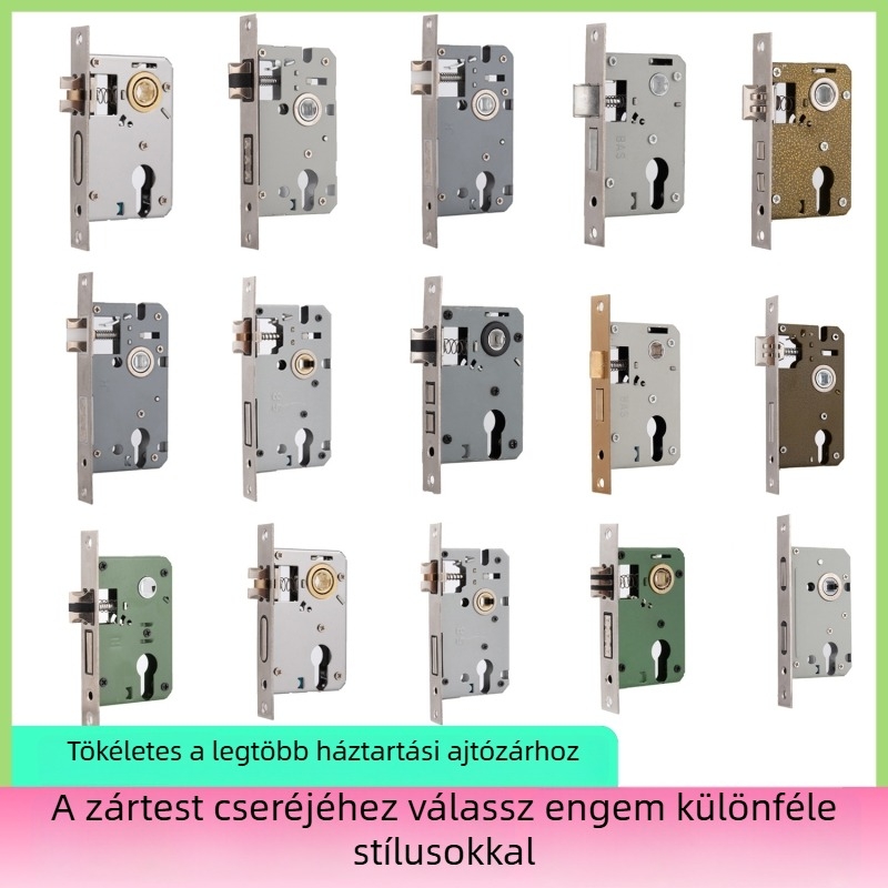 Fa beltéri ajtó zártest, rozsdamentes acél, modell 8-967, modern egyszerű stílus