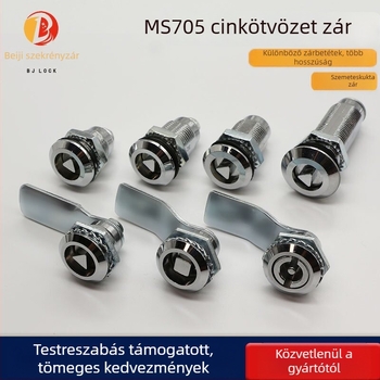 MS705 hosszú zárótest 18-28-62 forgó nyelvvel és háromszög zárral a kioszk- és elosztó dobozokhoz, gáz- és vízmérő dobozokhoz, tűzcsap és szemetes