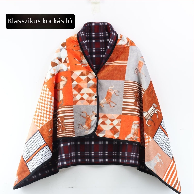 Vastag kockás flanel pléd kanapéra, minden évszakra