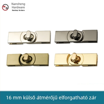 Táskákhoz való tekerőzár, 16 mm külső átmérő, fém alkatrészek táskákhoz, dekoratív zár