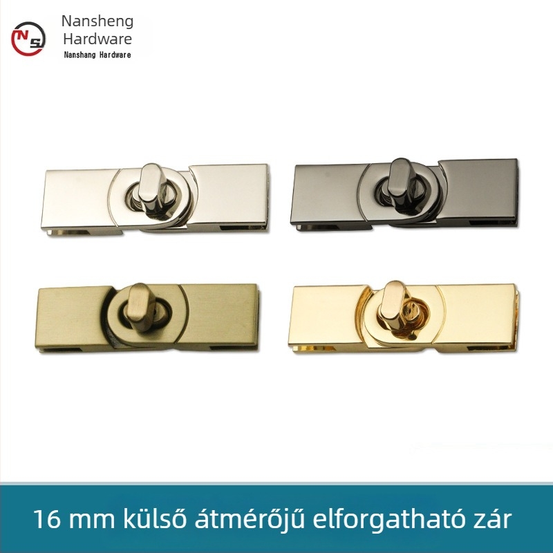 Táskákhoz való tekerőzár, 16 mm külső átmérő, fém alkatrészek táskákhoz, dekoratív zár