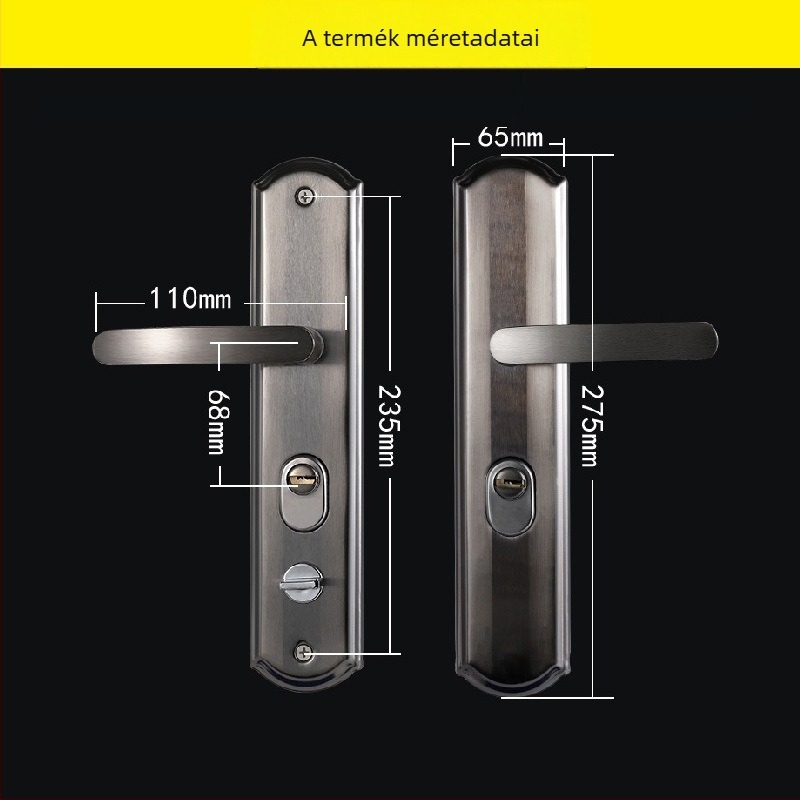 Ajtózár panel – vas test; márka EIMING/WEI Ming; modell Anti-theft door lock panel-iron; stílus modern minimalizmus