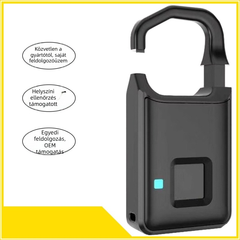 P4 ujjlenyomat-azonosítású hátizsákzár — elektronikus biometrikus zár, anti-lopás, vízálló
