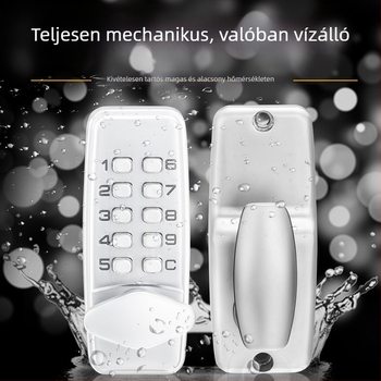Mechanikus jelszavas ajtózár, modell 380, cink ötvözet, kapukhoz, rúd vastagsága 1 mm