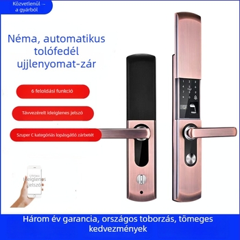 Gettel R16 Automatikus, csendes csúszó fedéllel, jelszó- és ujjlenyomat-azonosítással – intelligens zár lakásajtókhoz, elektronikus zár