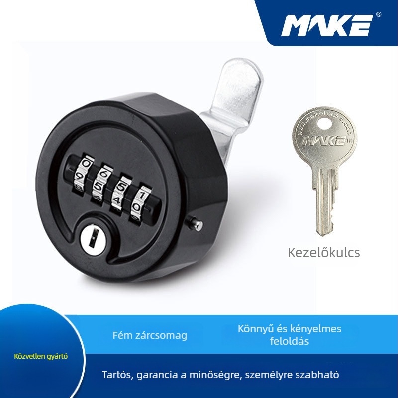 MK708 Mechanikus jelszavas zár elektromos járművek töltődobozai és töltőoszlopok védődobozaihoz