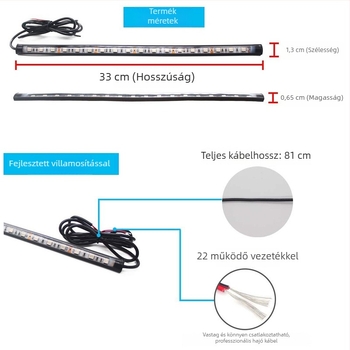 Csatlakoztatható LED tengeri fedélzeti navigációs lámpa, szilikonból, 10W, 12V, IP67