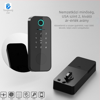 Intelligens ujjlenyomat-ajtózár FF01 — 100 ujjlenyomat tárolás, több mint 1 000 000 megnyitás, 0,1 s szkennelési idő, -30–70°C működési tartomány, szállodák, irodák és bérlemények számára.