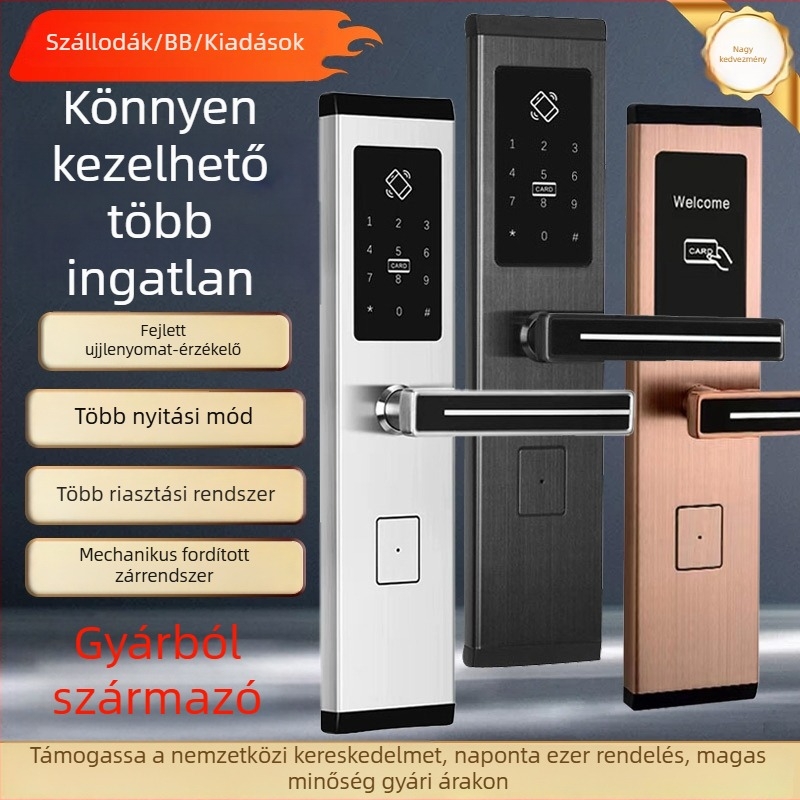 Tongtong lock by Songda – Okos ajtózár Bluetooth, jelszavas zár, zár kártyaolvasó, zár kód, szállodákhoz és apartmanokhoz