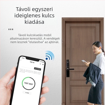 Okos ajtózár ujjlenyomat és jelszó rendszerrel — modell H28, 100 ujjlenyomat tárolás, szkennelési idő <0.2 s, DC tápegység, megfelel biztonsági ajtóknak