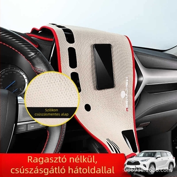 Szilikonból készült műszerfal és középső konzol napvédő matok, kompatibilisak 24 Highlander modelllel; testreszabás nélküli; logó nélküli; licenc nélküli márkák.