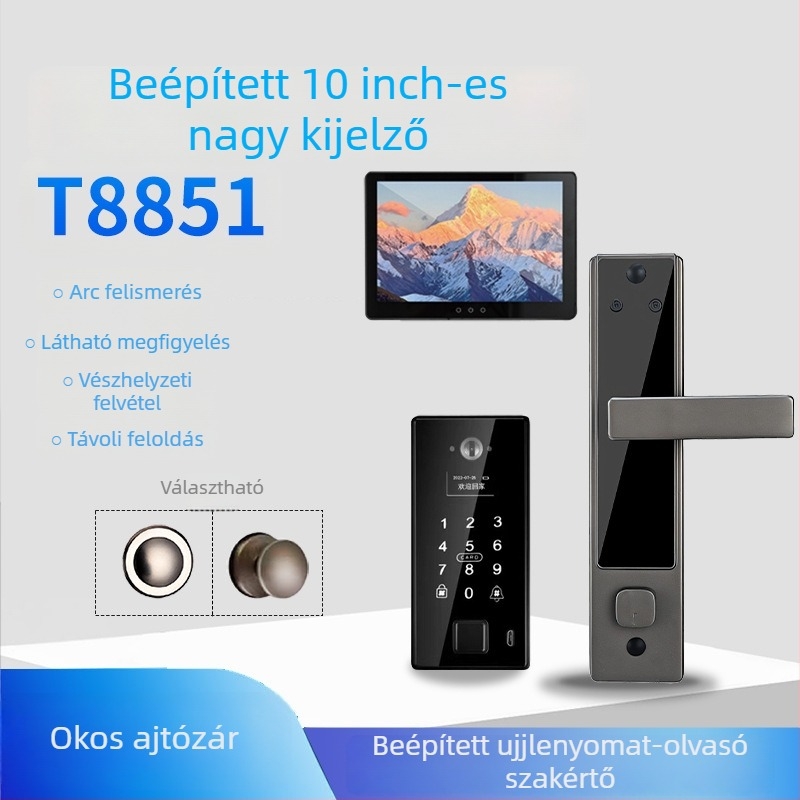 Okoszár ujjlenyomat- és arcfelismeréssel (HX8851) – 100 ujjlenyomat tárolás, 100000 nyitás, 0,5 s beolvasás, 0,001% hamis felismerés