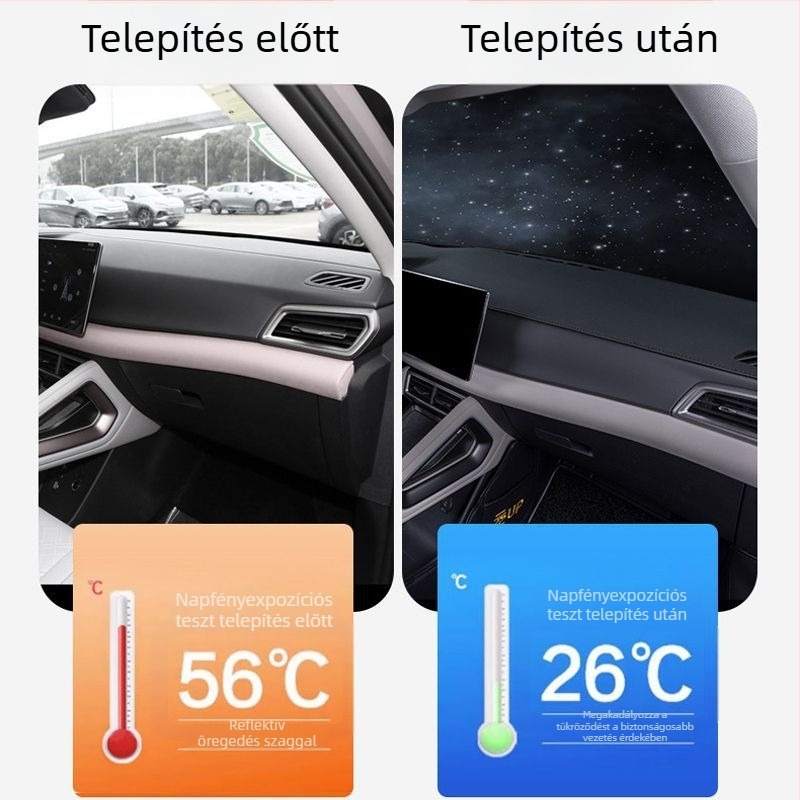 Galaxy Star 8 műszerfal- és középkonzol-mat, napvédő belső matrac, 25 modellhez kompatibilis