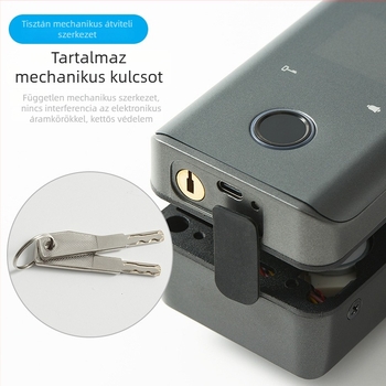 Irodai üvegajtó okos zár furatmentes telepítéssel, ujjlenyomat, jelszó és kártya feloldás, Tuya