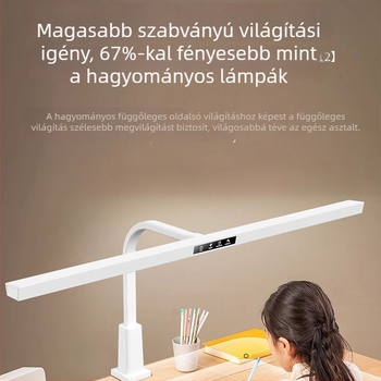Clip-on asztali lámpa intelligens vezérléssel, érintéses kapcsolóval, CRI ≥95, feszültség ≤36V