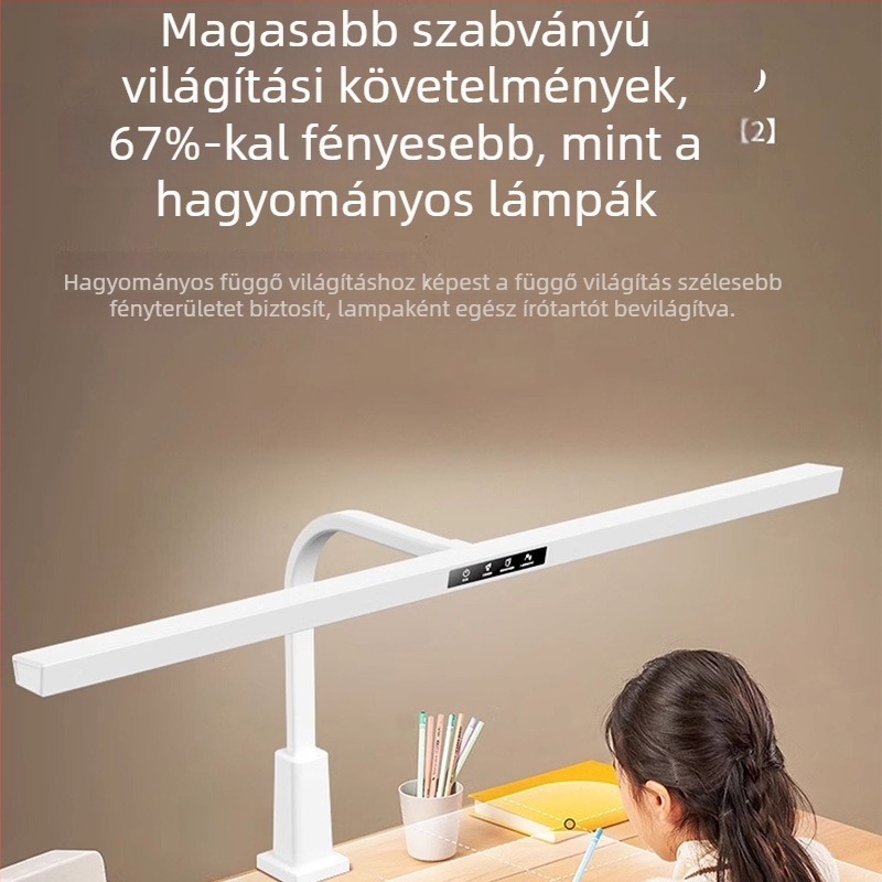 Clip-on asztali lámpa intelligens vezérléssel, érintéses kapcsolóval, CRI ≥95, feszültség ≤36V