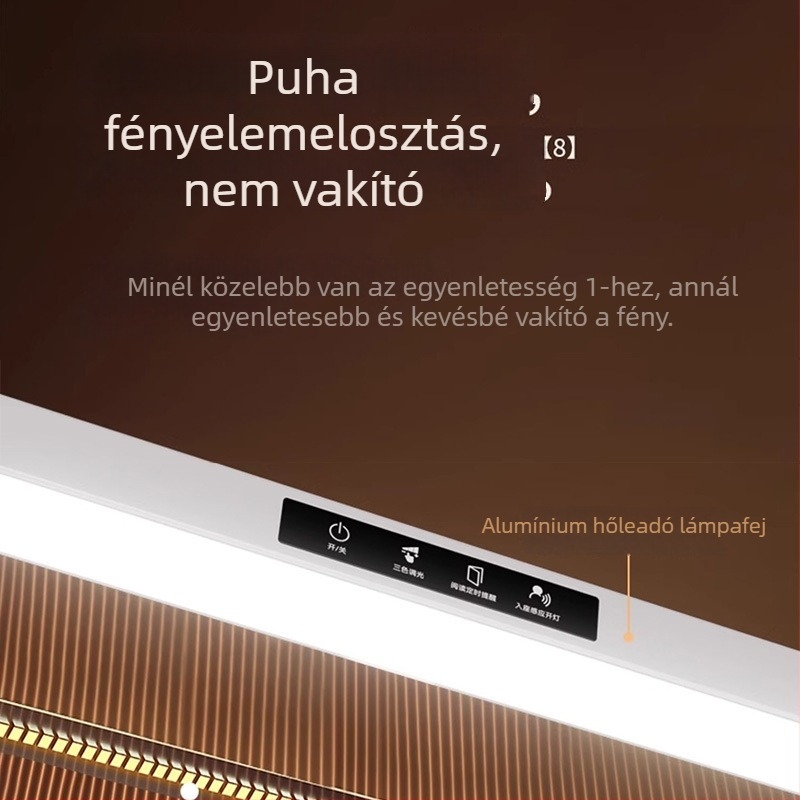 Clip-on asztali lámpa intelligens vezérléssel, érintéses kapcsolóval, CRI ≥95, feszültség ≤36V