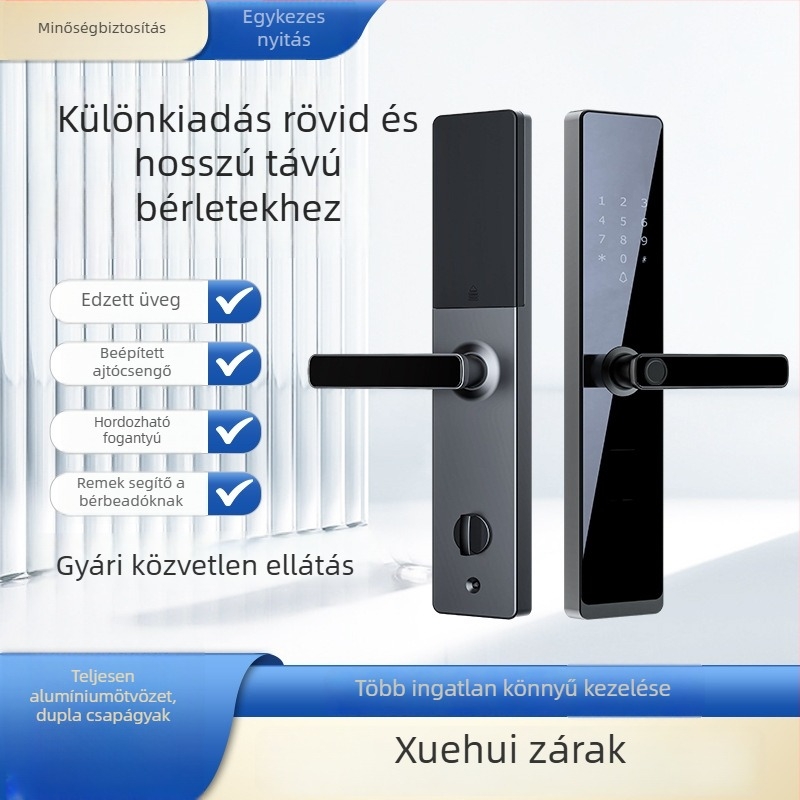 Lakásajtó ujjlenyomatos és elektronikus kódos zár