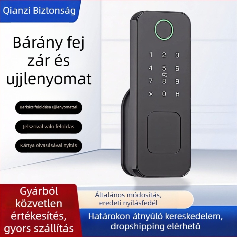 Tuya Bull Head zár vas- és faajtókhoz, vezeték nélküli hozzáférés-ellenőrzés, ujjlenyomat és elektronikus zár