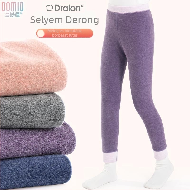 Derong pamut termosz nadrág lányoknak fleece-beléssel és vastag kivitelben, 3–8 éveseknek, őszi–téli