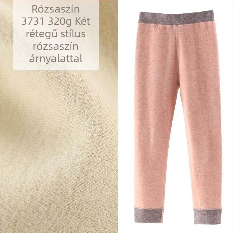 Derong pamut termosz nadrág lányoknak fleece-beléssel és vastag kivitelben, 3–8 éveseknek, őszi–téli