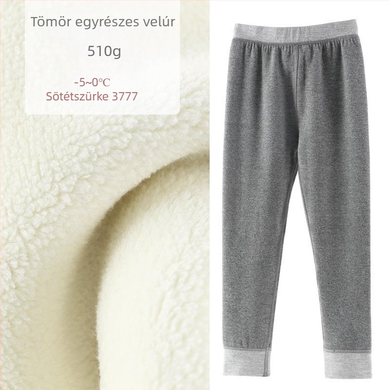 Derong pamut termosz nadrág lányoknak fleece-beléssel és vastag kivitelben, 3–8 éveseknek, őszi–téli