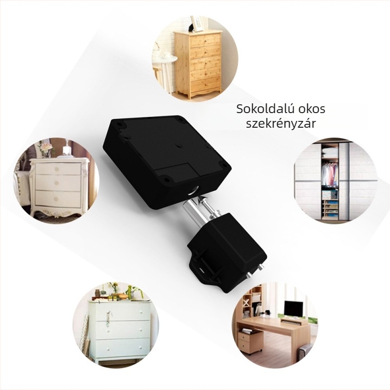 Intelligens szekrényzár ujjlenyomat, jelszó, Bluetooth és RFID technológiával, fúrás nélkül, otthoni használatra.