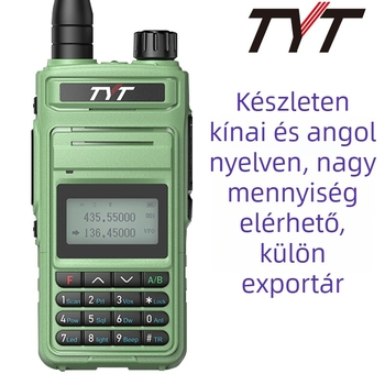 Analóg kézibeszélő készülék 5W, frekvenciasávok 136–174/400–520 MHz, 200 csatorna, 3–5 km hatótáv, Type-C töltés