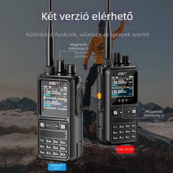 Kézi interkom rádiótelefon kültéri területbiztonságra, 5-10 km hatótávolság, 10W kimenet, 16 csatorna, 4000 mAh akkumulátor, kijelző UV110D