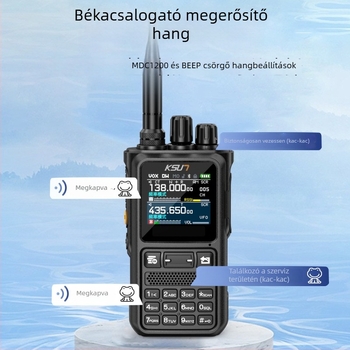 Kézi interkom rádiótelefon kültéri területbiztonságra, 5-10 km hatótávolság, 10W kimenet, 16 csatorna, 4000 mAh akkumulátor, kijelző UV110D