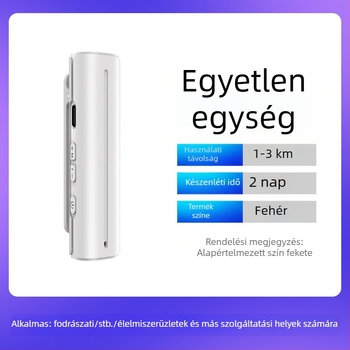 Bluetooth‑os lavaliér Walkie‑Talkie kompakt kivitel kozmetikai szalonokhoz — 2W, 16 csatorna, hatótáv 1,5–3 km, 1200 mAh Li‑ion akkumulátor