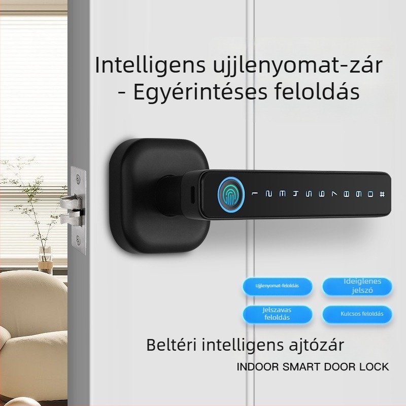 Félvezető-alapú intelligens ujjlenyomat-zár bejárati ajtókhoz, belső ujjlenyomat-jelszavas zár, irodai okos ajtózár