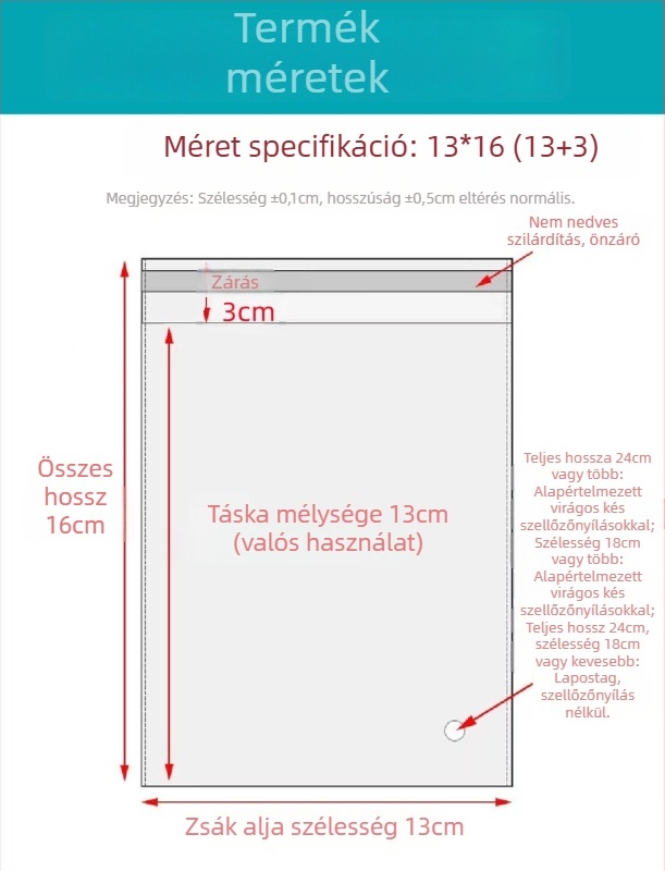 OPP öntapadós tasak, átlátszó, vastagított kivitel, nyomtatott logóval, műanyag csomagoló tasak ékszerek, ruházat és maszkok számára