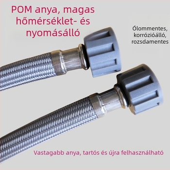 WC vízellátó tömlő és vízmelegítő bemeneti/kimeneti cső, forró és hideg víz, magas hőmérséklet-állóság, robbanásbiztos, PE anyag, Modell 1