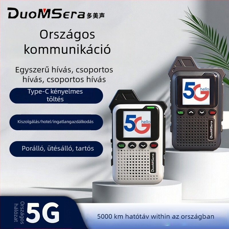 TG-16 hordozható interkom, 5G Mini, 16 csatorna, 50 km feletti hatótáv, Pozicionálás, 6800mAh akkumulátor