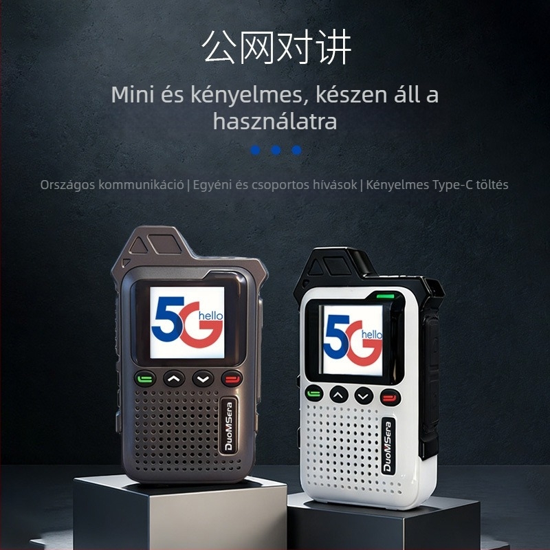 TG-16 hordozható interkom, 5G Mini, 16 csatorna, 50 km feletti hatótáv, Pozicionálás, 6800mAh akkumulátor