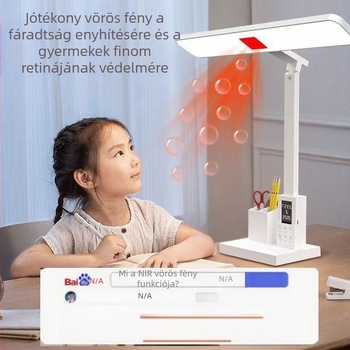 Tanulólámpa a szem védelméért – érintéses vezérlés, beépített Li-ion akkumulátor, 7W, CRI 80–89, feszültség ≤36V
