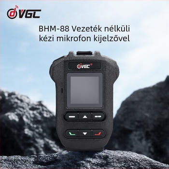 Vezeték nélküli Bluetooth kézi mikrofon kijelzős VR-N7600/N7500/N76/N75-hoz — 3–5 km hatótávolság, akkumulátor nélkül, leesés elleni védelem.