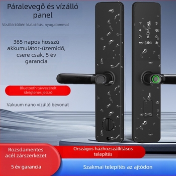 Vízálló ujjlenyomat- és jelszavas okoszár apartmanokhoz, panziókhoz, kiadásra szánt ingatlanokhoz és szállodákhoz, kültéri udvari bejáratokhoz