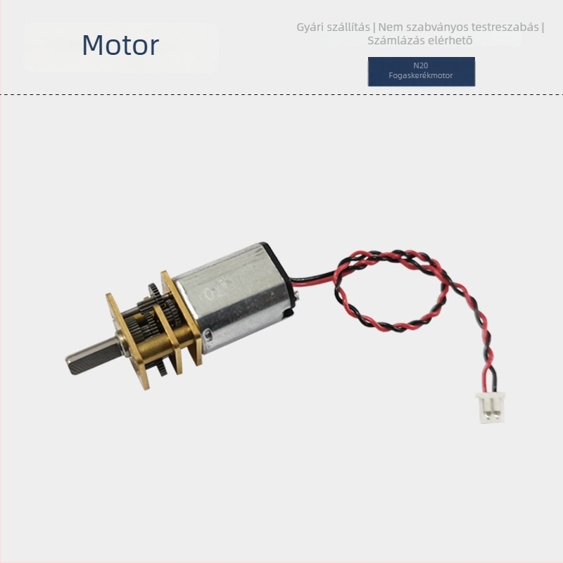 N20 mikro fogaskerékkel szerelt kefés DC motor, fém fogaskerekek, ROHS tanúsítvány, DC feszültség 36V alatt