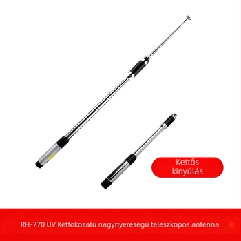 RH-770 hordozható interkom antenna, nagy nyereség, kétszegmenses rúd antenna, kihúzható
