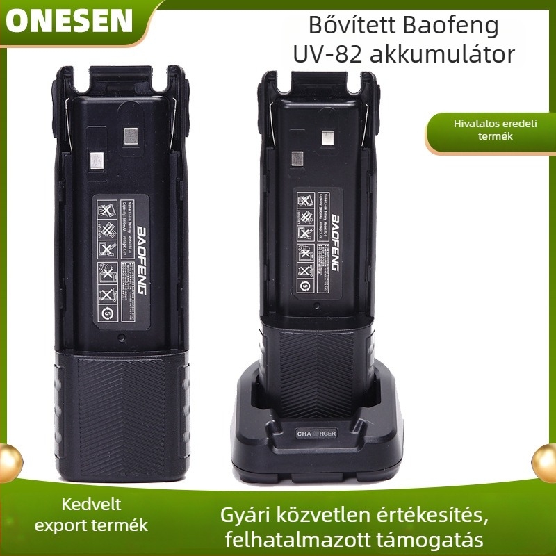 UV-82 Interkom Akkumulátor, Type-C 3800mAh, Tágult Kapacitás, USB-C Töltés, Kompatibil UV-82/UV-82HP