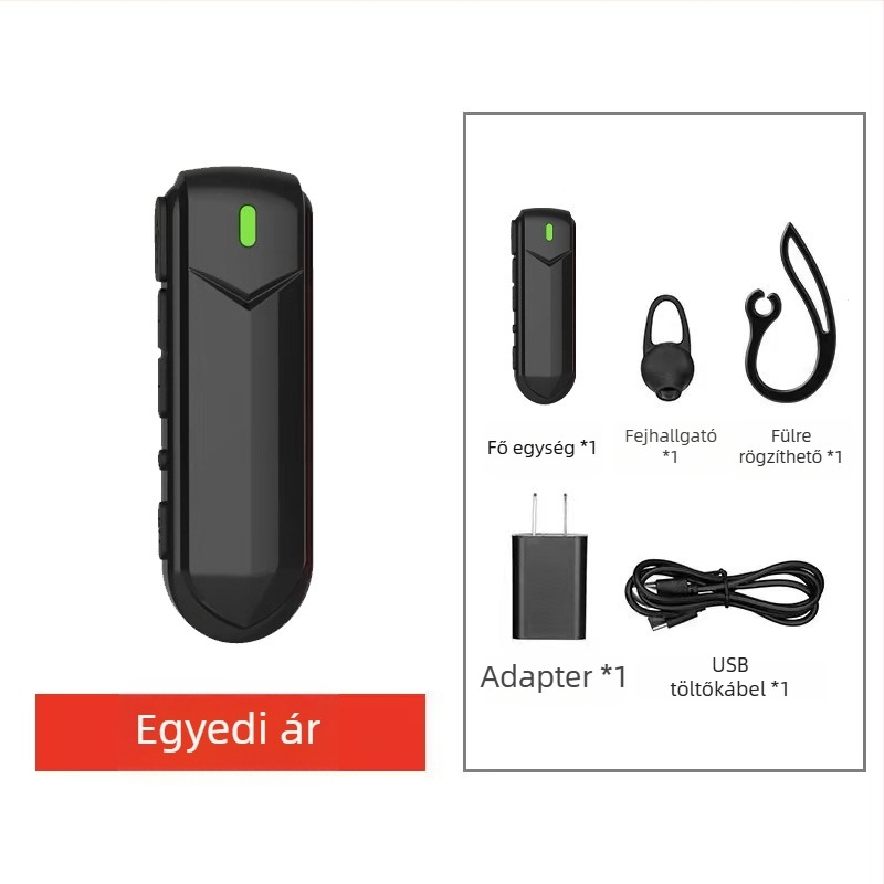 Bluetooth vezeték nélküli mini walkie-talkie, egygombos frekvenciakapcsolás, 16 csatorna, hatótávolság akár 3 km, 1200 mAh Li-ion akkumulátor, robbanásbiztos