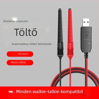 Kétirányú rádióhoz töltő klipsz Li-ion akkumulátorral, 2. generációs felújítás, univerzális, 3V-8.4V támogatás, 1000mAh, vízálló